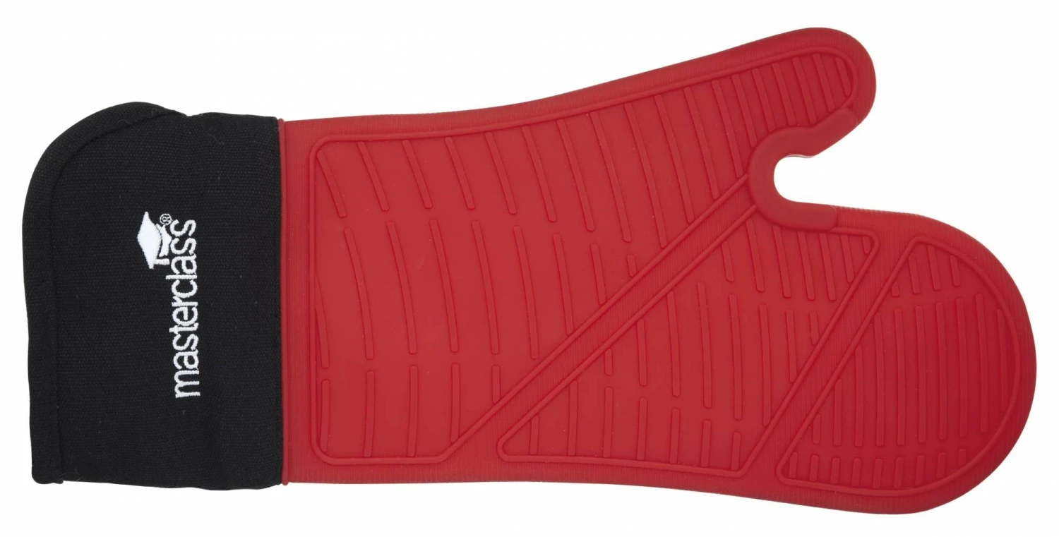 Masterclass Seamless Silicone Oven Glove Red 3 Masterclass Seamless Silicone Oven Glove Red