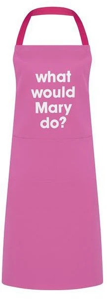 What Would Mary Do? Apron Pink