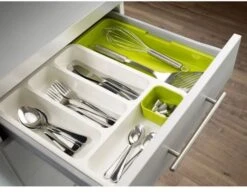 Joseph Joseph Drawerstore Cutlery Drawer - White/Green -Le Creuset Store 27419 19166