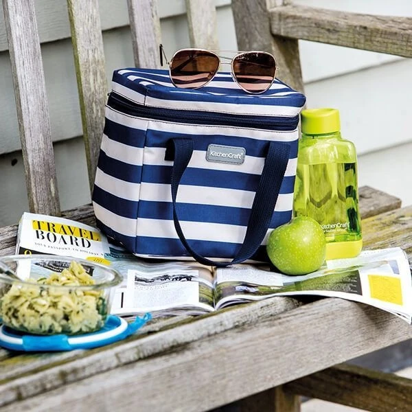 KitchenCraft Lulworth Stripe Lunch Cool Bag 4 KitchenCraft Lulworth Stripe Lunch Cool Bag - Image 2