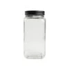 T&G Large Square Glass Jar 1660ml