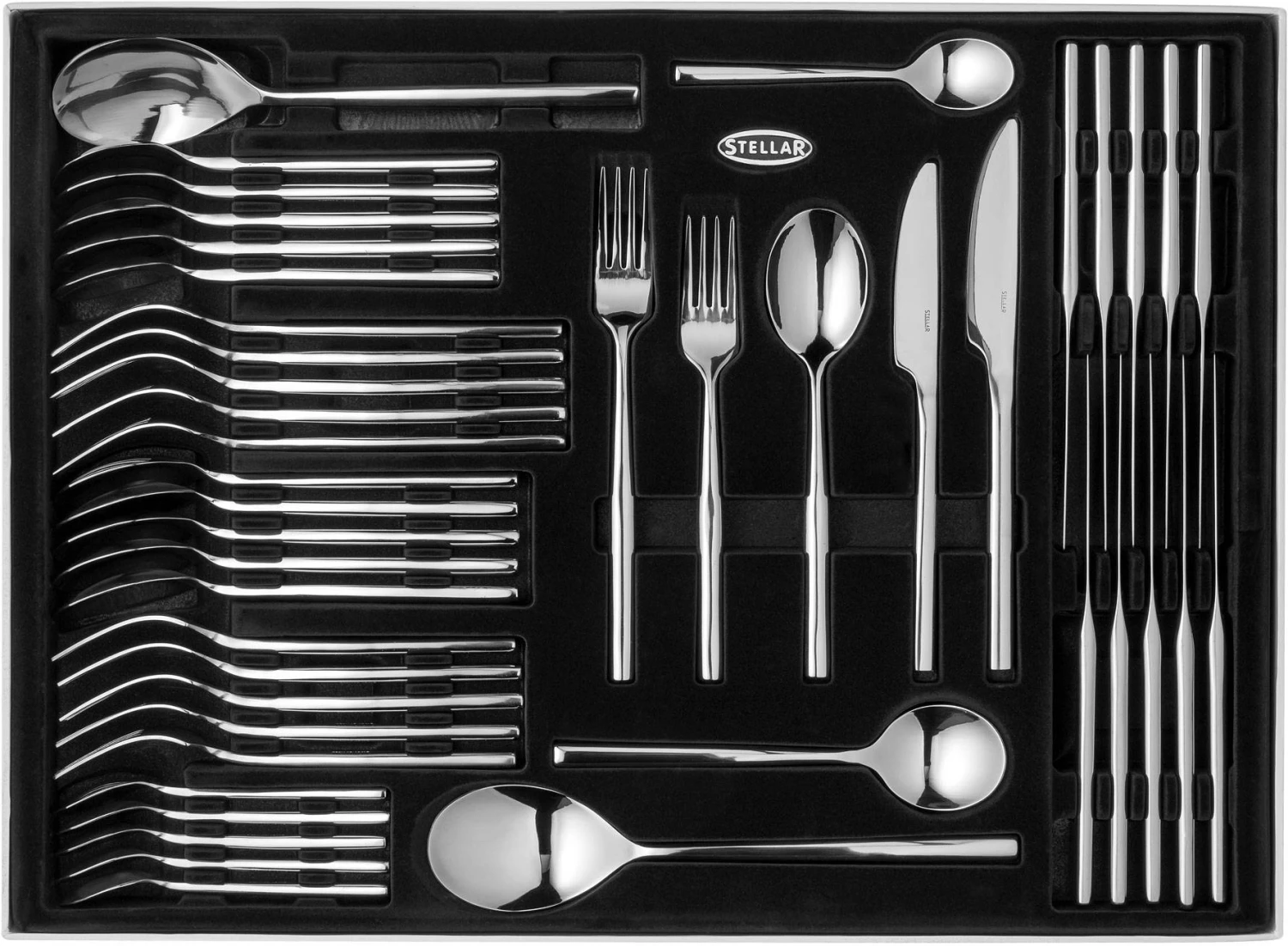 Stellar Rochester Polished 18/10 44 Piece Cutlery Set 4 Stellar Rochester Polished 18/10 44 Piece Cutlery Set - Image 2