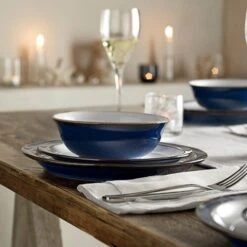 Denby Imperial Blue 12 Piece Tableware Set -Le Creuset Store 35667 14833
