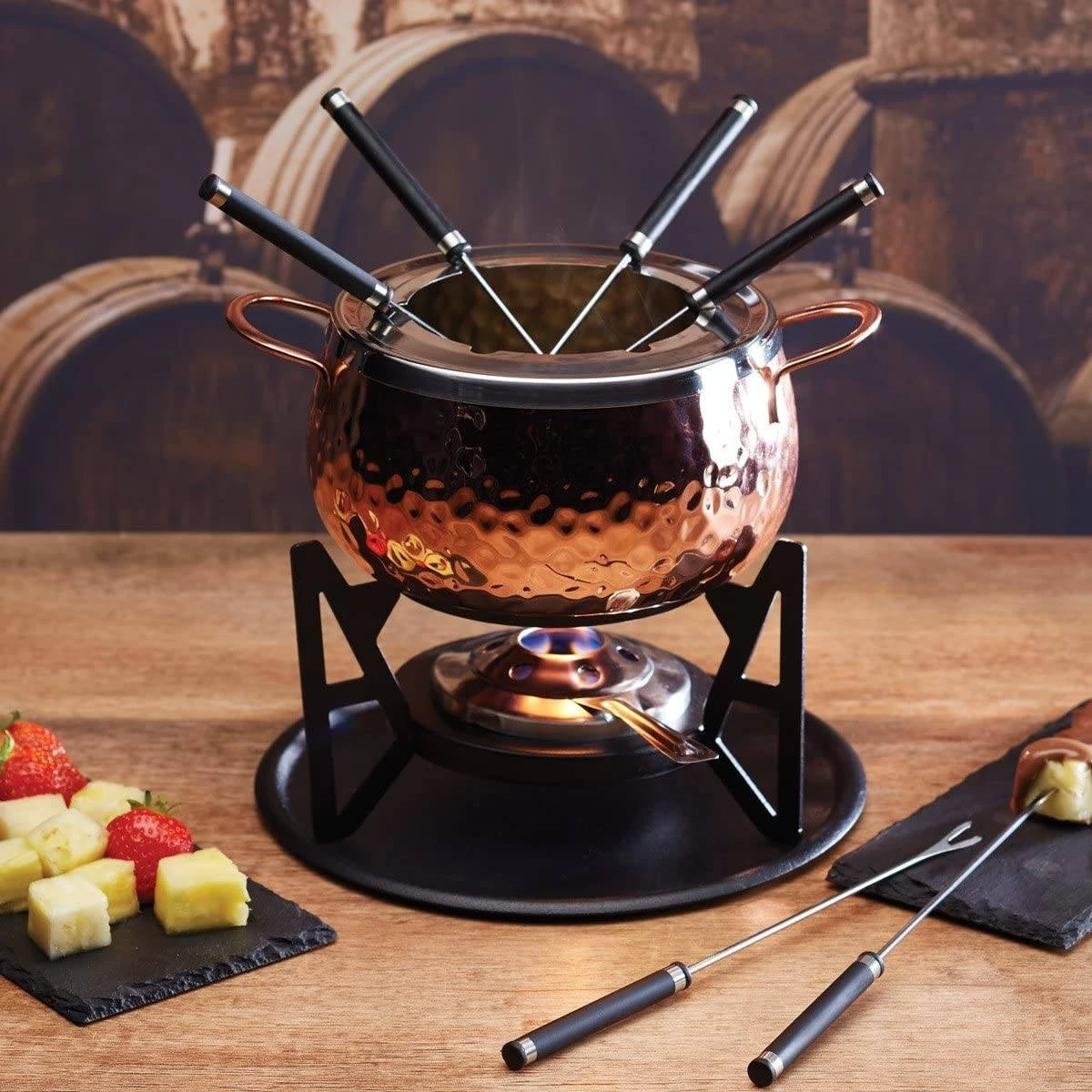 Artesa Artes Copper Finish Fondue Set 5 Artesa Artes Copper Finish Fondue Set - Image 3