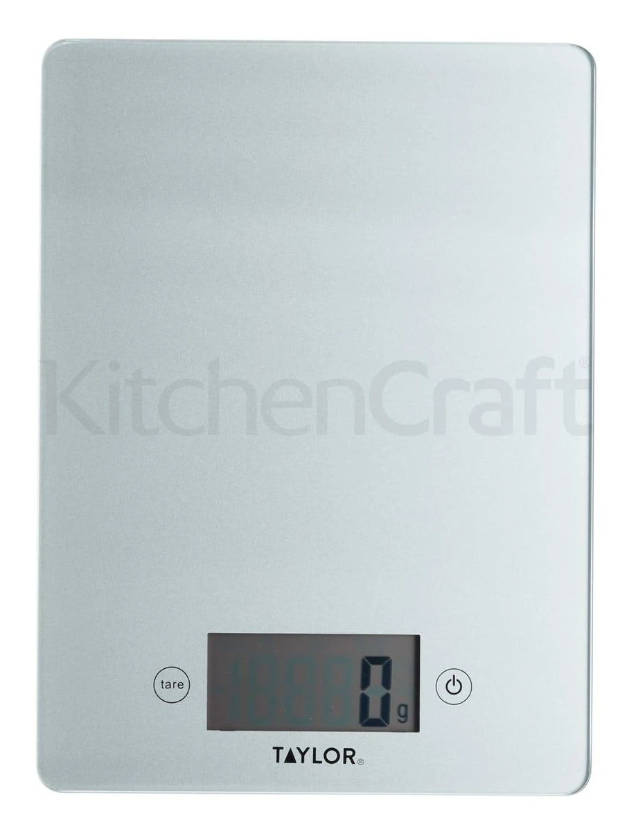 Taylor Pro Glass Digital Kitchen Scale 5kg Silver 3 Taylor Pro Glass Digital Kitchen Scale 5kg Silver
