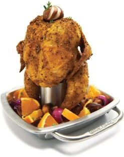 Broil King Stainless Steel Chicken Roaster & Pan 7 Broil King Stainless Steel Chicken Roaster & Pan -Le Creuset Store 39545 11702