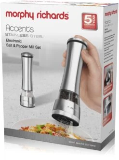 Morphy Richards Accents Electronic Salt & Pepper Mill Stainless Steel -Le Creuset Store 42722 7887