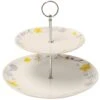 The English Tableware Company Pressed Flowers 2 Tier Cake Stand -Le Creuset Store 45379 4865