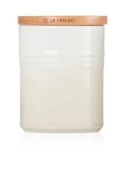 Le Creuset Medium Storage Jar With Wood Lid Meringue 8 Le Creuset Medium Storage Jar With Wood Lid Meringue -Le Creuset Store 45398 4838