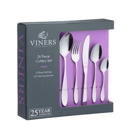Viners Tabac 18/0 26 Piece Cutlery Set 3 Viners Tabac 18/0 26 Piece Cutlery Set