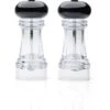 Taylors Eye Witness Salt & Pepper Mill Clear/Black Set Of 2