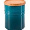 Le Creuset Medium Storage Jar With Wood Lid Deep Teal -Le Creuset Store 49032 36407