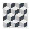 Denby Grey Geometric Squares Placemats Set Of 6